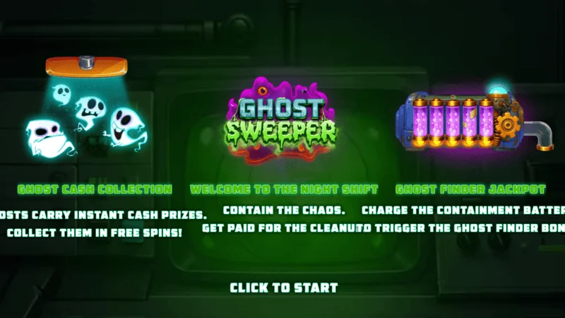 Ghost Sweeper - hlavní menu před zahájením sezení